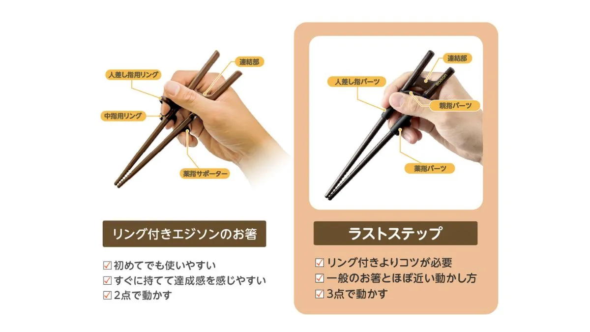 正しく美しく”持てるお箸 【エジソンのお箸ラストステップ 大人用】