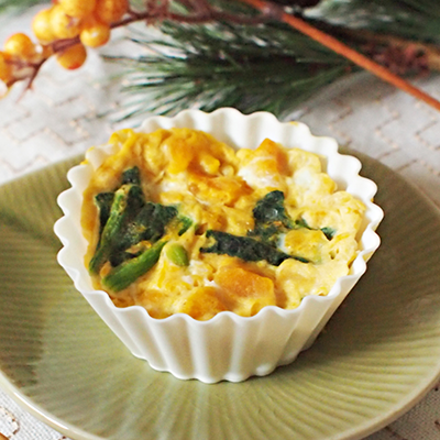 米ぬかとかぼちゃのキッシュ